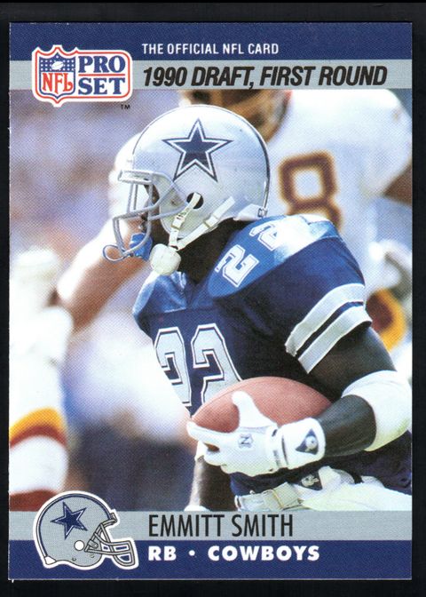 Emmitt Smith 1990 Pro Set graded Very Good 4 by TradingCard360