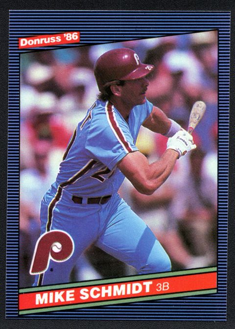Mike Schmidt 1986 Donruss graded EX-MT 6 by TradingCard360