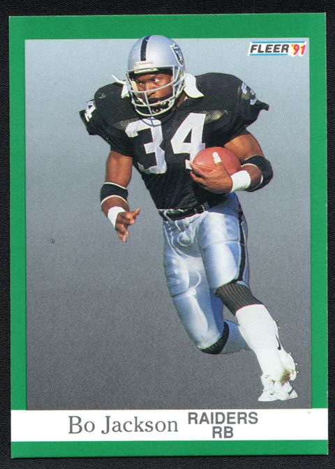 Bo Jackson 1991 Fleer graded Very Good 4 by TradingCard360