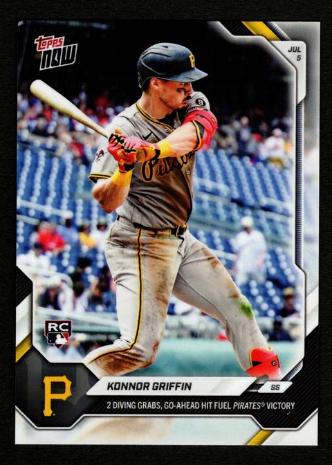 Konnor Griffin 2026 Topps Now graded Very Good 4 by TradingCard360