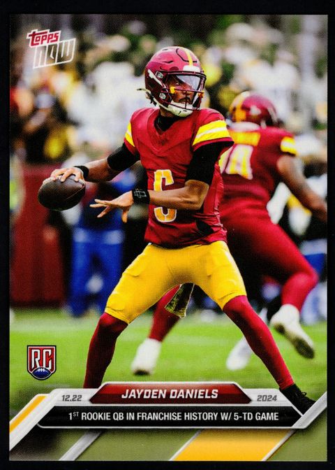 Jayden Daniels 2024 Topps Now graded EX-MT 6 by TradingCard360