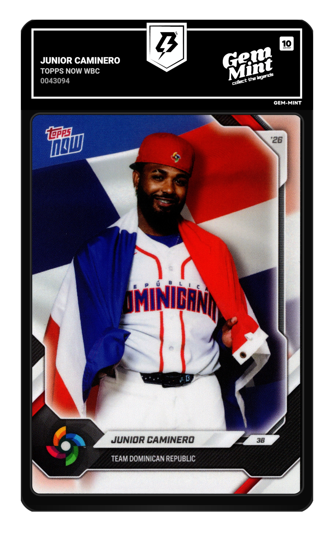 Junior Caminero graded Gem Mint 10