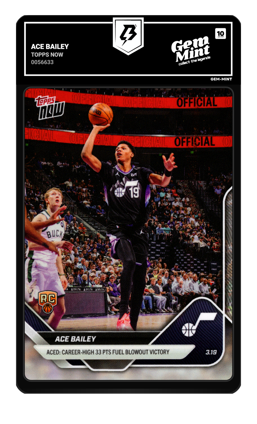 Ace Bailey graded Gem Mint 10
