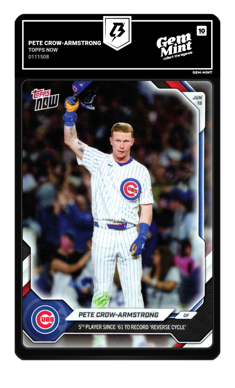 Pete Crow-Armstrong 2026 Topps Now graded Gem Mint 10 by TradingCard360