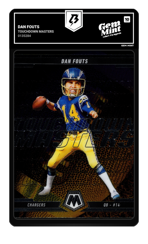 Dan Fouts 2025 Touchdown Masters graded Gem Mint 10 by TradingCard360