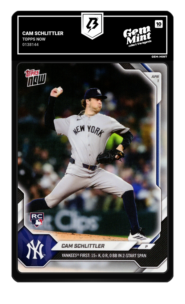 Cam Schlittler graded Gem Mint 10
