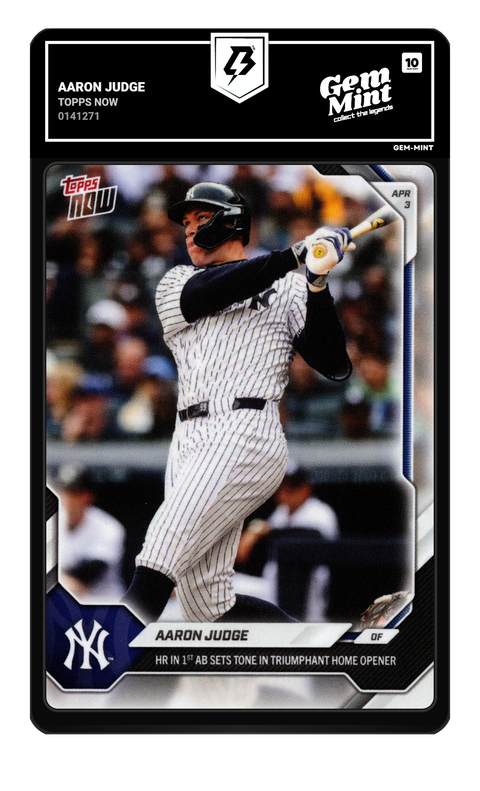 Aaron Judge 2026 Topps Now graded Gem Mint 10 by TradingCard360