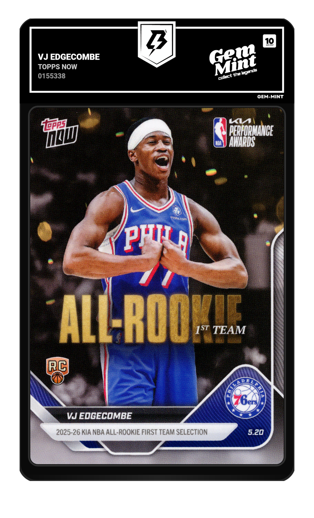 VJ Edgecombe graded Gem Mint 10