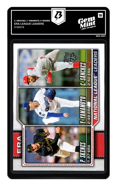 C. Sánchez, Y. Yamamoto, P. Skenes 2026 Era League Leaders graded Gem Mint 10 by TradingCard360