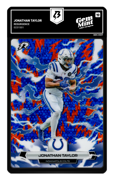 Jonathan Taylor 2026 Resurgence graded Gem Mint 10 by TradingCard360