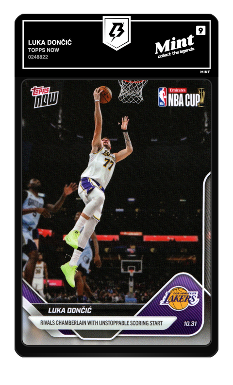 Luka Dončić 2023 Topps Now graded Mint 9 by TradingCard360