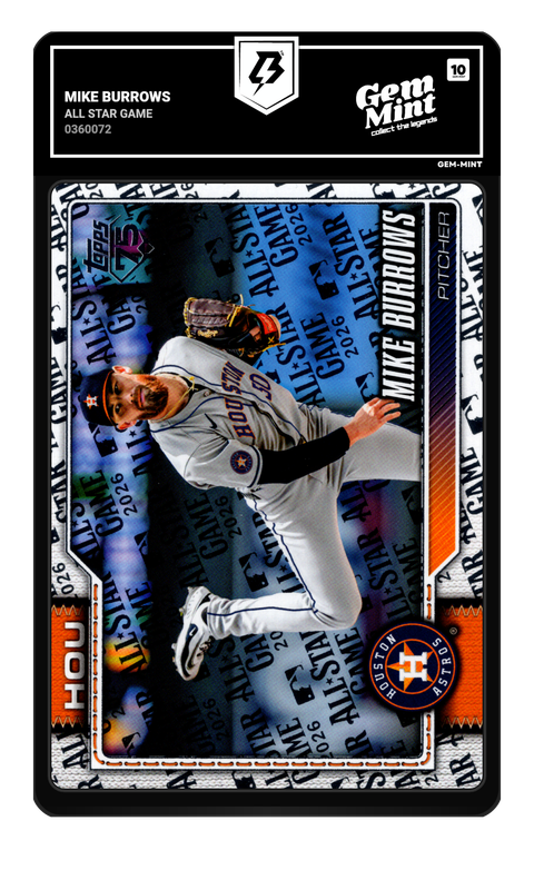 Mike Burrows 2026 All Star Game graded Gem Mint 10 by TradingCard360