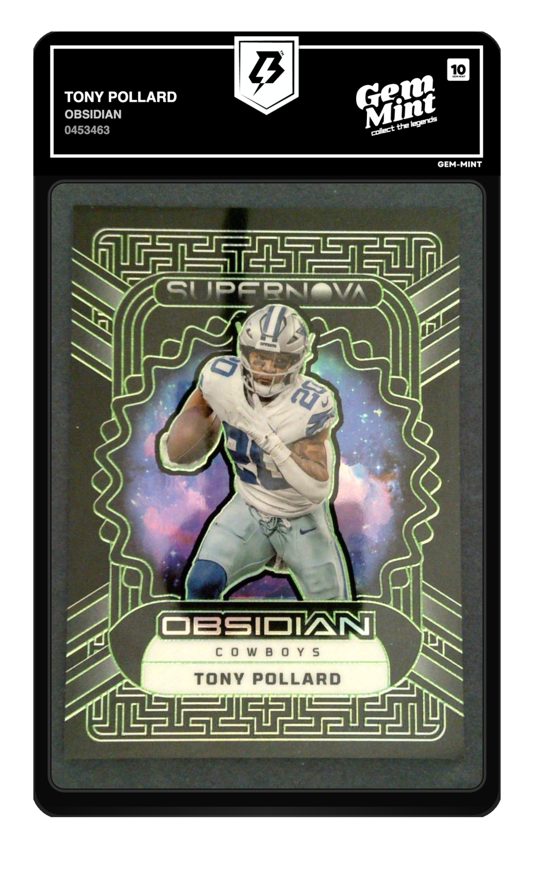 Graded slab — drag to flip between front and back