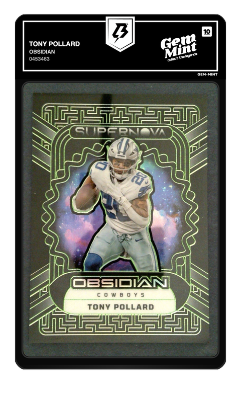 Tony Pollard 2023 Obsidian graded Gem Mint 10 by TradingCard360