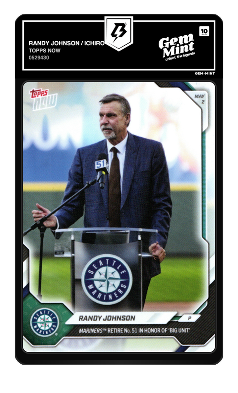 Randy Johnson / Ichiro 2026 Topps Now graded Gem Mint 10 by TradingCard360