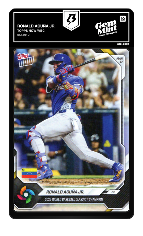 Ronald Acuña Jr. 2026 Topps Now WBC graded Gem Mint 10 by TradingCard360