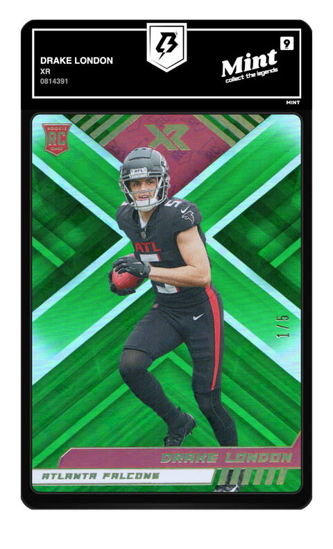 Drake London 2022 Xr graded Mint 9 by TradingCard360