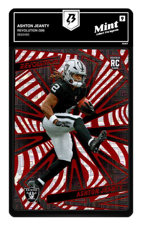 Ashton Jeanty 2025 Revolution /299 graded Mint 9 by TradingCard360