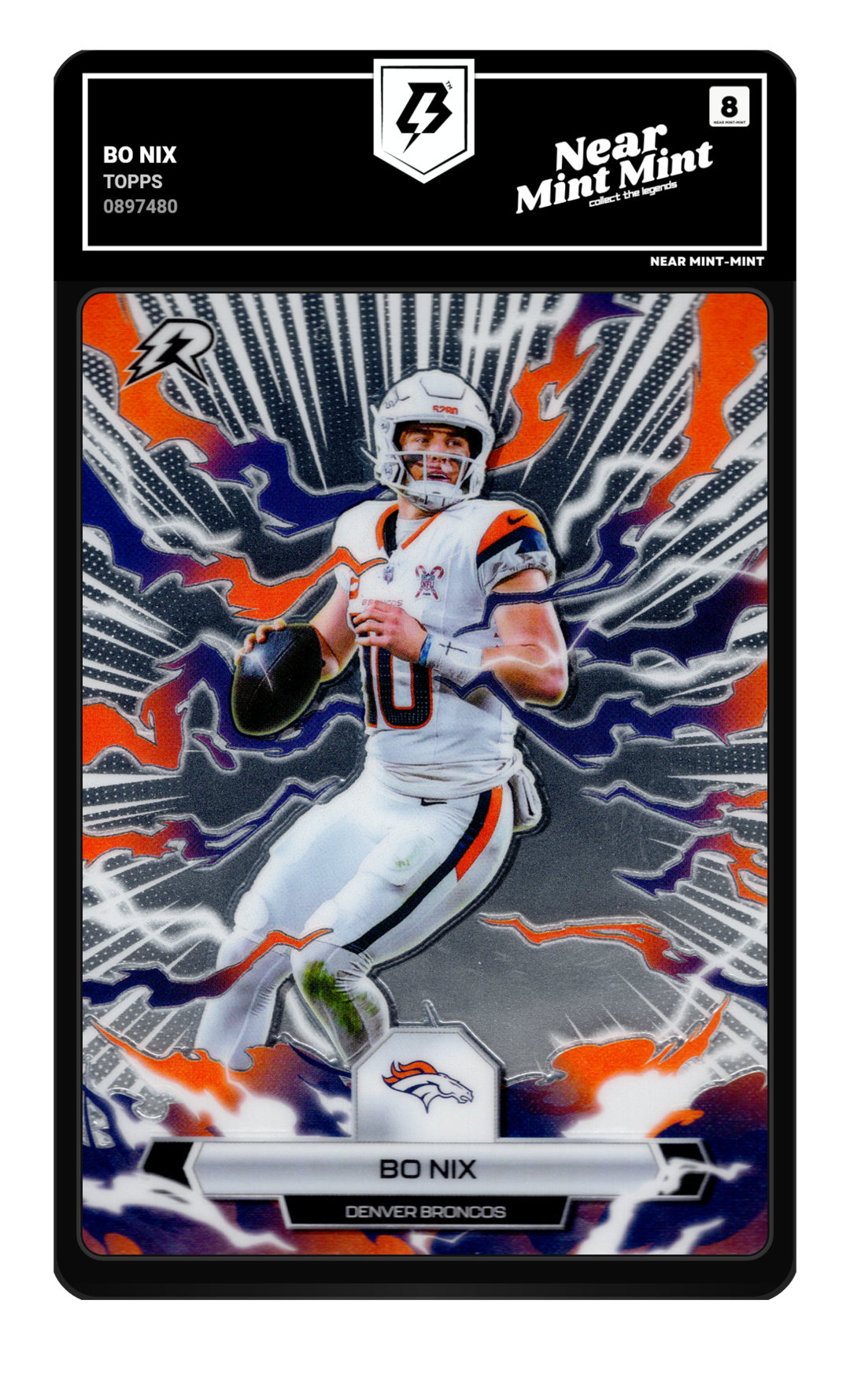 Bo Nix graded NM-MT 8