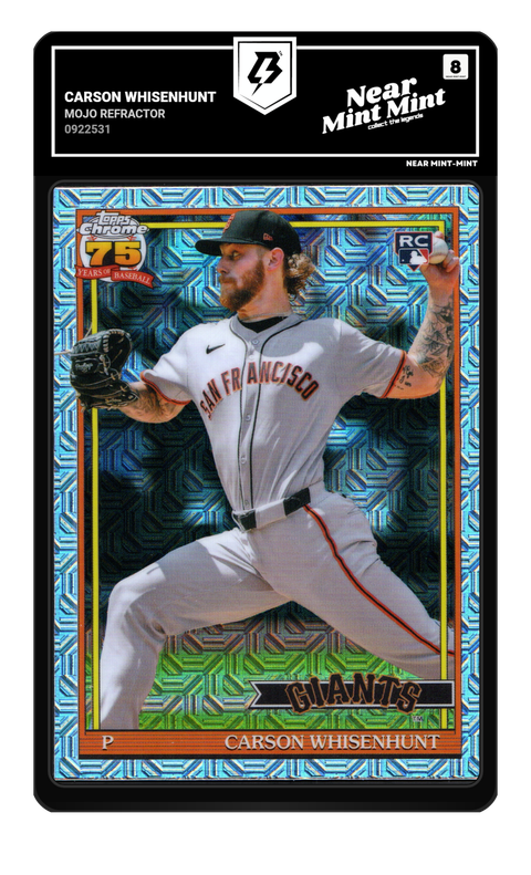 Carson Whisenhunt 2026 Mojo Refractor graded NM-MT 8 by TradingCard360