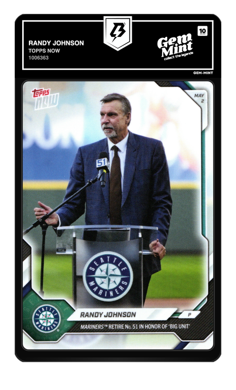 Randy Johnson 2026 Topps Now graded Gem Mint 10 by TradingCard360