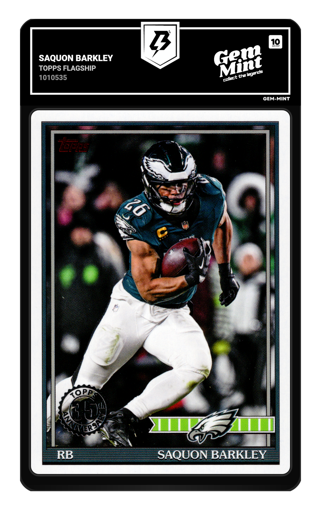 Saquon Barkley graded Gem Mint 10