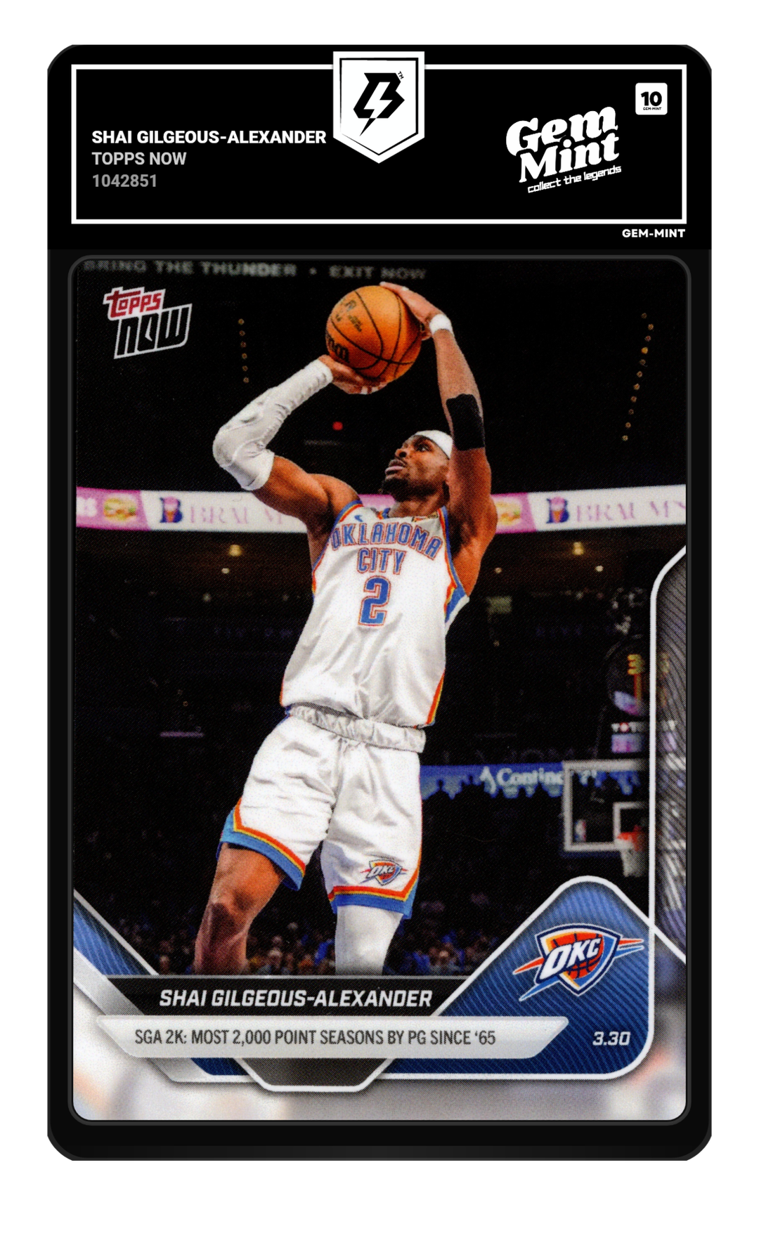 Shai Gilgeous-Alexander graded Gem Mint 10