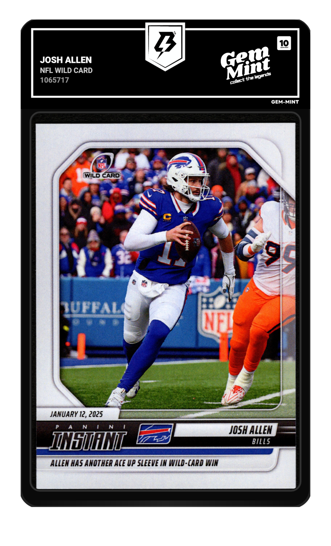 Josh Allen graded Gem Mint 10