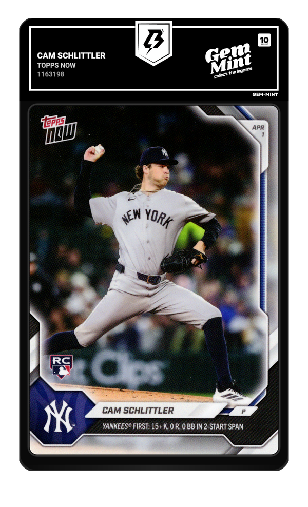 Cam Schlittler graded Gem Mint 10