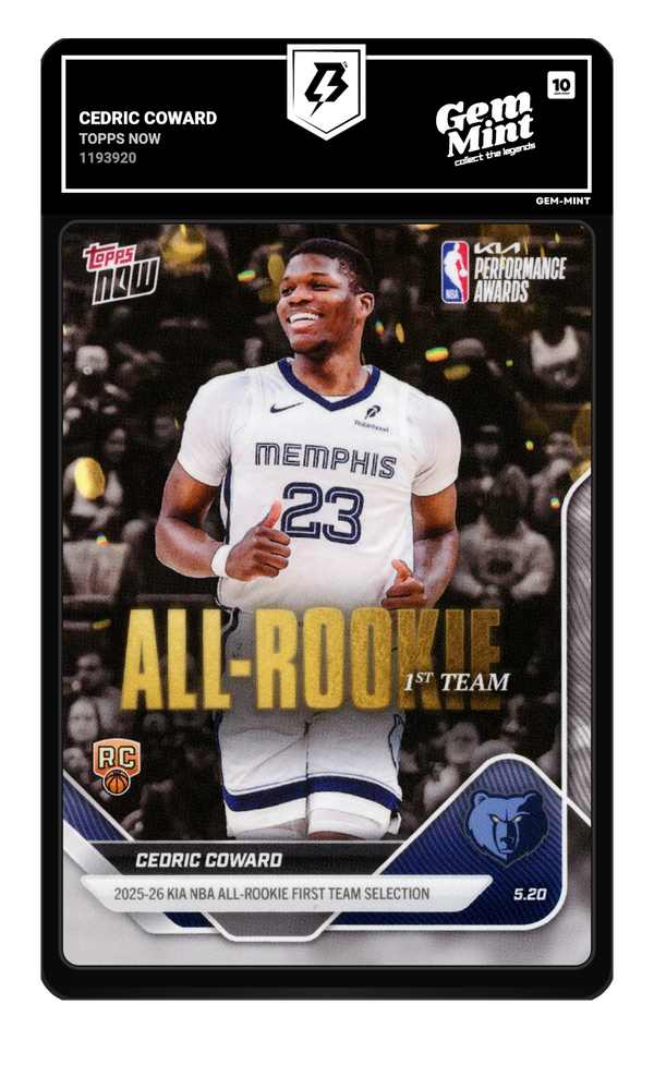 Cedric Coward graded Gem Mint 10