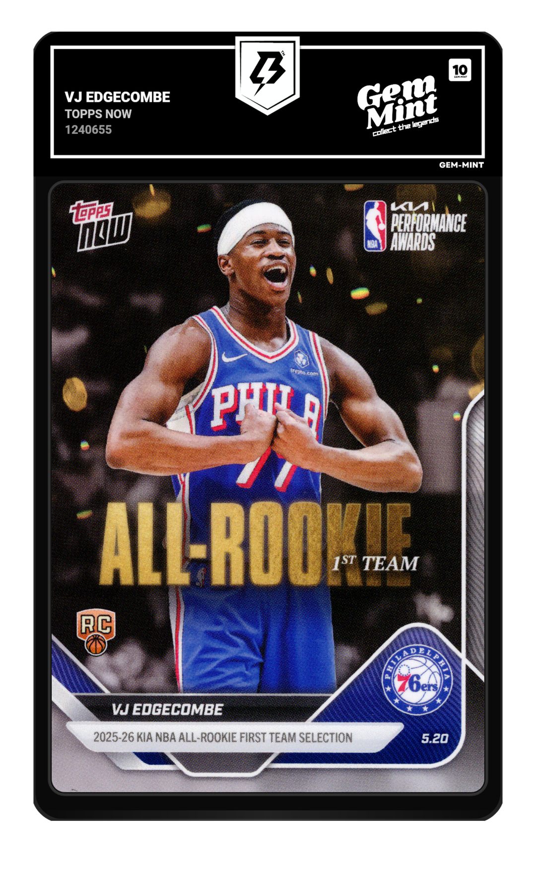 VJ Edgecombe graded Gem Mint 10