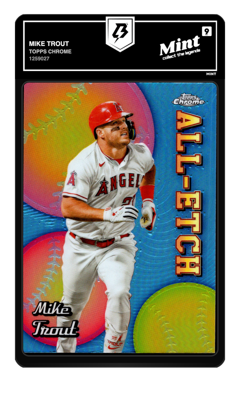 Mike Trout 2024 Topps Chrome graded Mint 9 by TradingCard360
