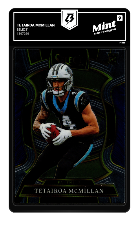 Tetairoa McMillan 2025 Select graded Mint 9 by TradingCard360