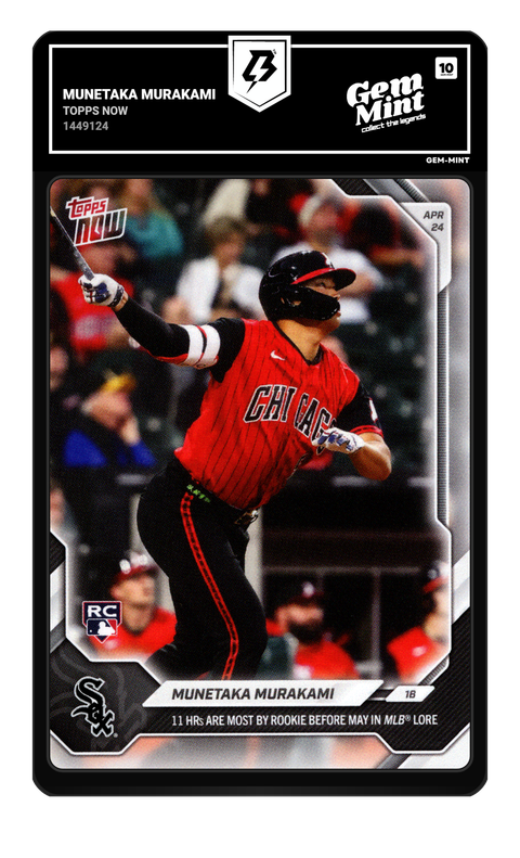 Munetaka Murakami 2026 Topps Now graded Gem Mint 10 by TradingCard360
