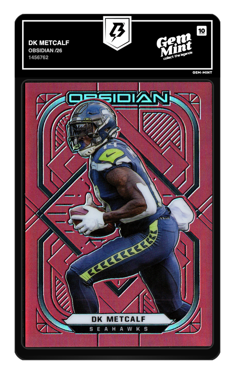 DK Metcalf 2021 Obsidian /26 graded Gem Mint 10 by TradingCard360