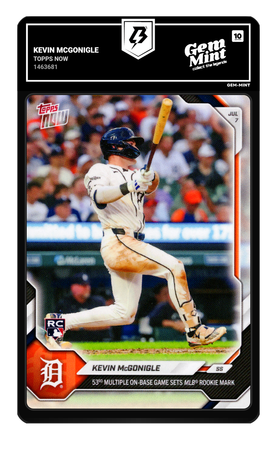 Kevin McGonigle graded Gem Mint 10