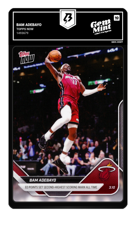 Bam Adebayo 2026 Topps Now graded Gem Mint 10 by TradingCard360