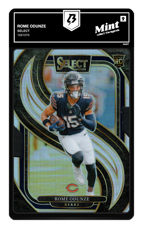 Rome Odunze 2024 Select graded Mint 9 by TradingCard360