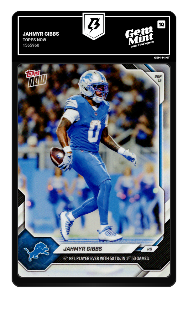 Jahmyr Gibbs graded Gem Mint 10