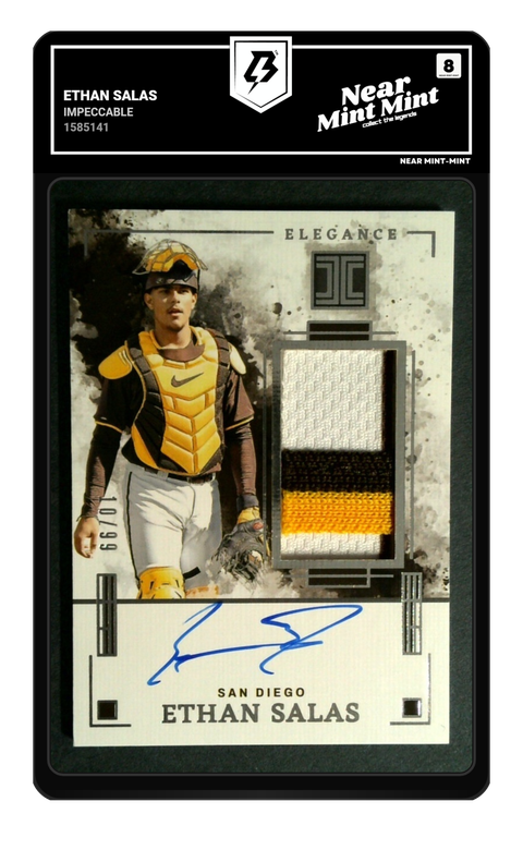Ethan Salas 2025 Impeccable graded NM-MT 8 by TradingCard360
