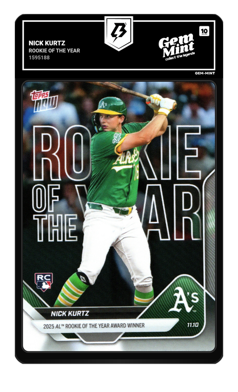 Nick Kurtz 2025 Topps Now graded Gem Mint 10 by TradingCard360