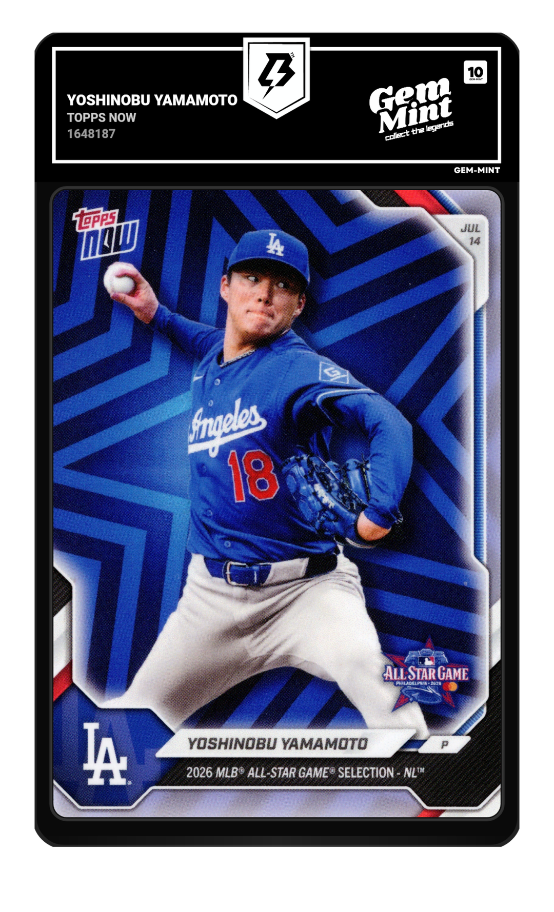 Yoshinobu Yamamoto graded Gem Mint 10
