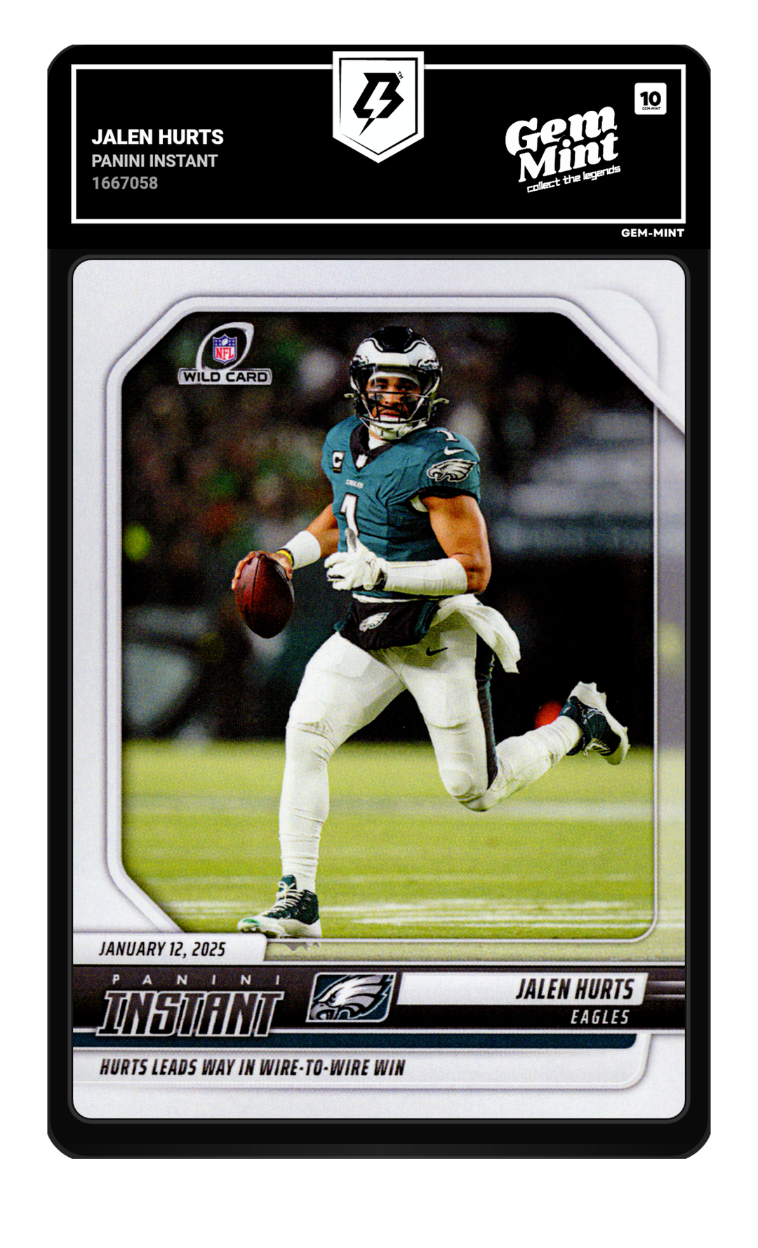 Jalen Hurts graded Gem Mint 10