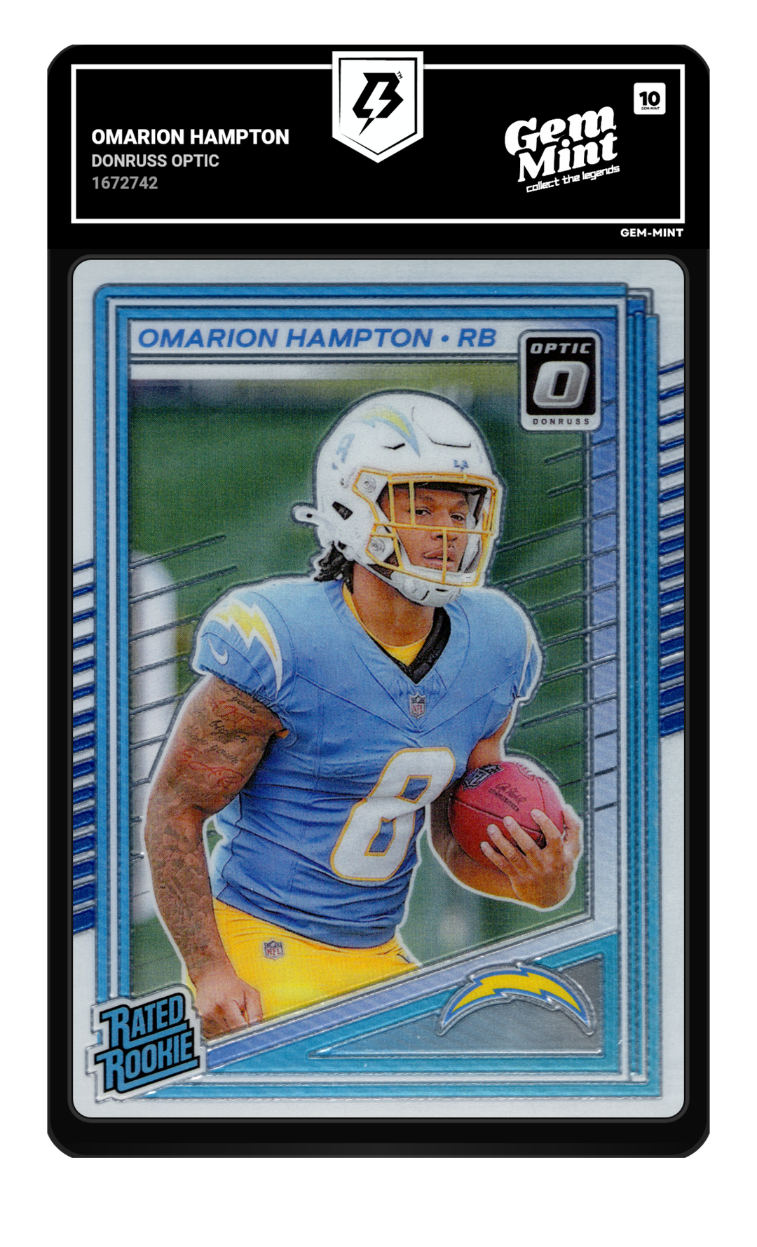 Omarion Hampton graded Gem Mint 10