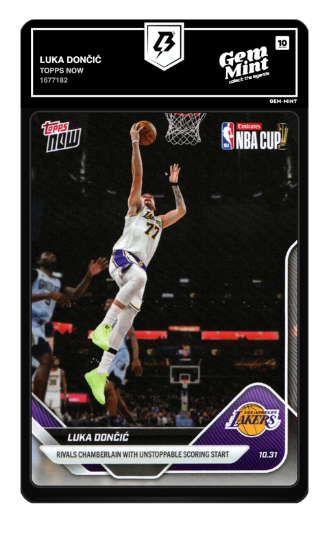 Luka Dončić 2023 Topps Now graded Gem Mint 10 by TradingCard360