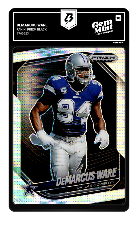 Demarcus Ware 2026 Panini Prizm Black graded Gem Mint 10 by TradingCard360