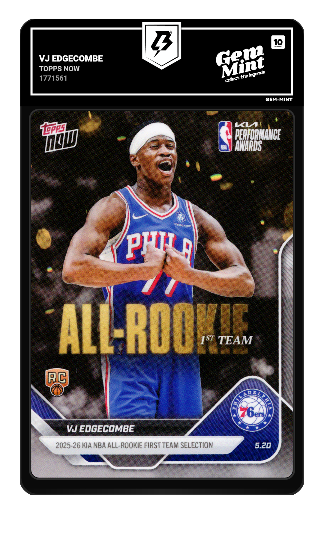 Vj Edgecombe graded Gem Mint 10