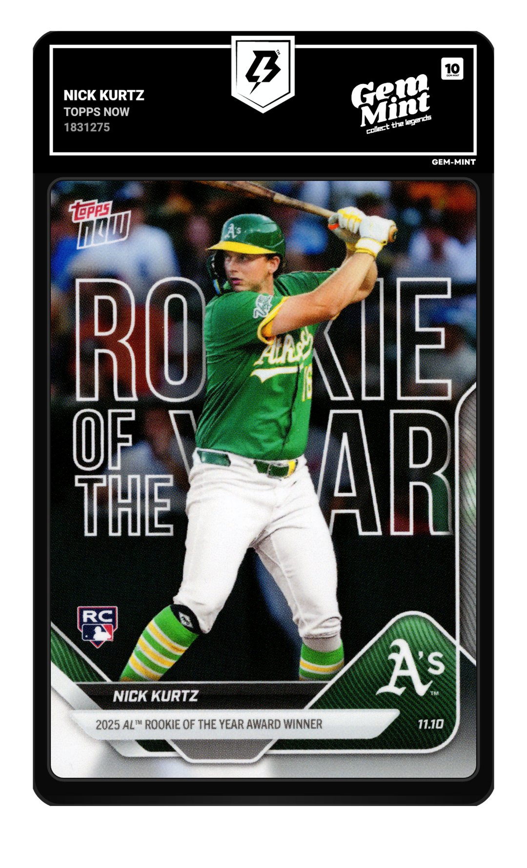 Nick Kurtz graded Gem Mint 10