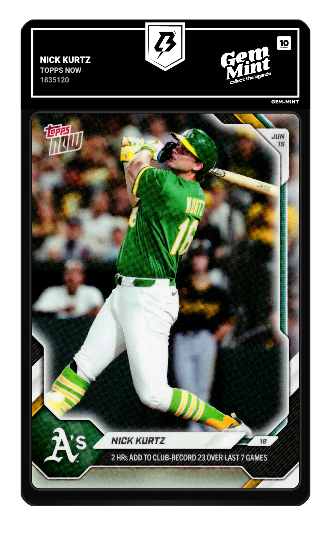 Nick Kurtz graded Gem Mint 10