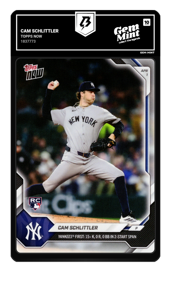 Cam Schlittler graded Gem Mint 10